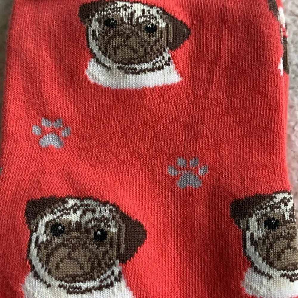 Pug Dog‎ Socks Sock Daddy Fawn Unisex Cotton/Poly One size fits most